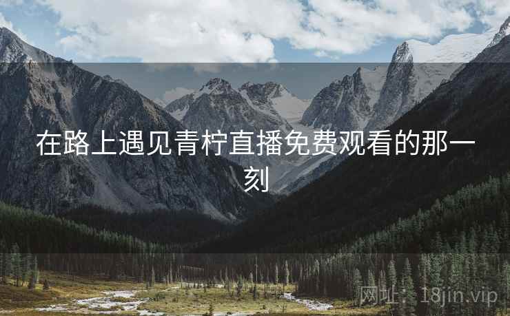在路上遇见青柠直播免费观看的那一刻